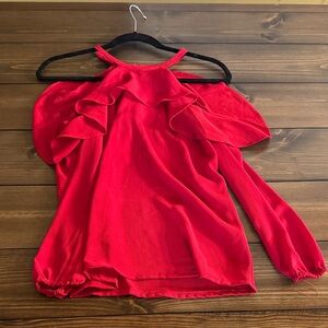 MICHAEL Michael Kors Red Ruffle Blouse